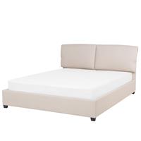 Gestoffeerd bed beige lattenbodem 140x200 cm BELFORT