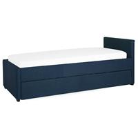 Beliani Marmande Bed Blauw Stof 90x200