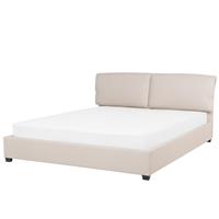 Beliani BELFORT Tweepersoonsbed Beige Polyester 180x200