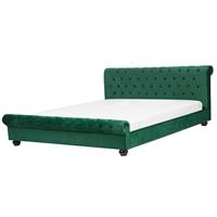 Beliani Gestoffeerd bed groen, lattenbodem 180 x 200 cm AVALLON