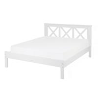 Beliani TANNAY Tweepersoonsbed Wit Dennenhout 180x200
