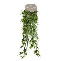 Kunstplant groene bamboe hangplant/tak 75 cm Groen