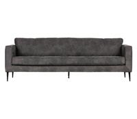 vtwonen Sofa Sofa Crew 3-Sitzer - Wildlederlook Anthracite, durchgehendes Sitzkissen, freistellbar