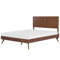 Beliani Houten bed donkerbruin 160x200 cm ISTRES