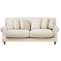 Beliani 3-zitsbank fluweelstof lichtbeige EIKE