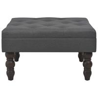 vidaXL Hocker Dunkelgrau 60 x 60 x 36 cm Polyester Grau