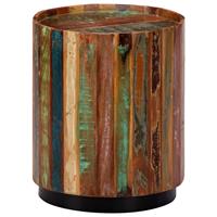 vidaXL Couchtisch 38 x 45 cm Recyceltes Massivholz Mehrfarbig