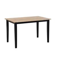 Beliani Eettafel bruin/zwart 120 x 75 cm HOUSTON