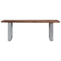 Salontafel 115x60x40 cm massief acaciahout en ijzer