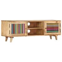 vidaXL TV-Schrank 120 x 30 x 40 cm Massivholz Mango Braun