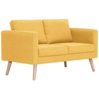 vidaXL 2-Sitzer-Sofa Stoff  Gelb