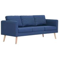 vidaXL 3-Sitzer-Sofa Stoff  Blau