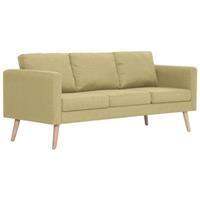 vidaXL 3-Sitzer-Sofa Stoff  Grün