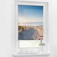 LICHTBLICK Rolgordijn met zijbediening Klemmfix motief Oostzeestrand (1 stuk)