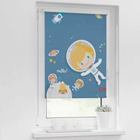 Lichtblick Rollo Klemmfix, ohne Bohren, Verdunkelung, Astronaut - Blau, 80 x 150 cm (B L)