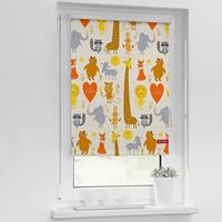 home24 twentyfour Verdunkelungsrollo Cute Animals 120x150 cm (BxH) Gelb Webstoff