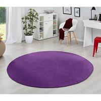 HANSE Home Teppich "Fancy", rund, 7 mm Höhe, Kurzflor, Unifarben, farblich passende Kettelung