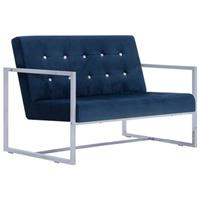 vidaXL 2-Sitzer-Sofa mit Armlehnen  Blau