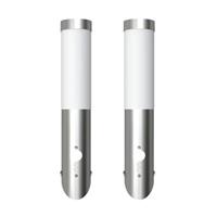 vidaXL Buitenlamp RVS Enego met sensor (2 stuks)