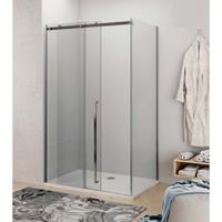 Lacus Douchecabine  La Maddalena 120 cm Schuifdeur met Zijwand RVS Profiel