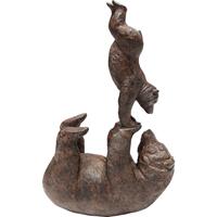 KARE decoratief figuur Artistieke beren handstand, polyresin, bruin