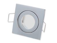 ledline Inbouwspot, MR11 (35 mm), Vierkant, Aluminium, Waterdicht IP44, Chroom