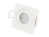 groenovatie Inbouwspot, MR11 (35 mm), Vierkant, Aluminium, Waterdicht IP44, Mat Wit
