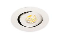 groenovatie Inbouwspot LED 3W, Rond, Kantelbaar, Aluminium, Dimbaar, Zilver