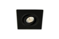 groenovatie Inbouwspot LED 3W, Vierkant, Kantelbaar, Aluminium, Dimbaar, Zwart