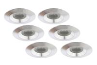 groenovatie Inbouwspot LED 3W, Warm Wit, Rond, Waterdicht IP54, Aluminium, Dimbaar, 6-Pack