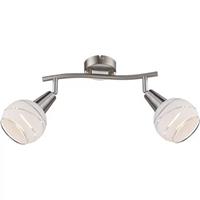 GLOBO LED-Strahler mit zwei Lampen ELLIOTT Nickel Matt 54341-2 Silber