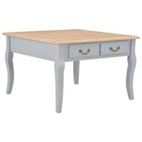 VidaXL Salontafel 80x80x50 cm hout bruin en grijs