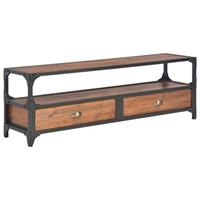 VidaXL Tv-meubel met 2 lades 120x30x40 cm massief grenenhout
