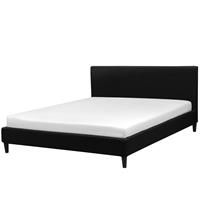 FITOU Tweepersoonsbed Zwart Polyester 160x200