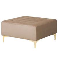 Beliani Ottomaan fluweelstof zandbeige ABERDEEN
