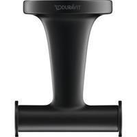 Duravit Starck T Handdoekhaak - dubbel - rond - zwart mat 0099304600