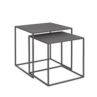 blomus Fera salontafel  steel gray set van 2