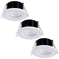 INTOLED Set van 3 stuks Dimbare LED inbouwspot wit Venezia 6 Watt 2700K IP65