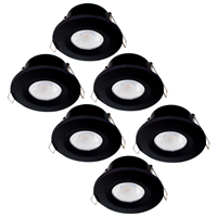 INTOLED Set van 6 stuks Dimbare LED inbouwspot Venezia 6 Watt 2700K IP65