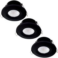 INTOLED Set van 3 stuks Dimbare LED inbouwspot Venezia 6 Watt 2700K IP65