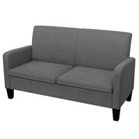 vidaXL 2-Sitzersofa 135 x 65 x76 cm Dunkelgrau Grau