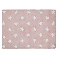 Rechthoekig afwasbaar katoenen tapijt met sterren LORENA CANALS rozen