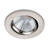 Trio Lighting Ronde LED inbouwspot Pamir in mat nikkel