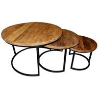 Brix Dessing Industriële salontafel set van 3 - met 3cm dik blad