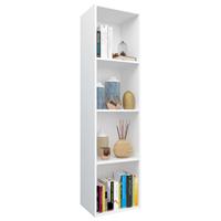 Boekenkast/Tv-meubel 36x30x143 cm spaanplaat wit