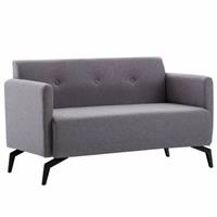 vidaXL 2-Sitzer-Sofa Stoffbezug 115 x 60 x 67 cm Hellgrau Grau
