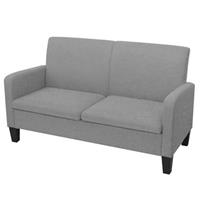 vidaXL 2-Sitzersofa 135 x 65 x76 cm Hellgrau Grau