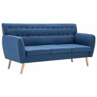 vidaXL 3-Sitzer-Sofa Stoffbezug 172x70x82 cm  Blau
