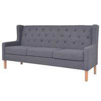 vidaXL 3-Sitzer-Sofa Stoff  Grau