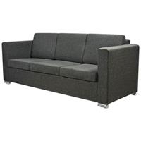 VIDAXL 3-sitzer Sofa Stoff Dunkelgrau